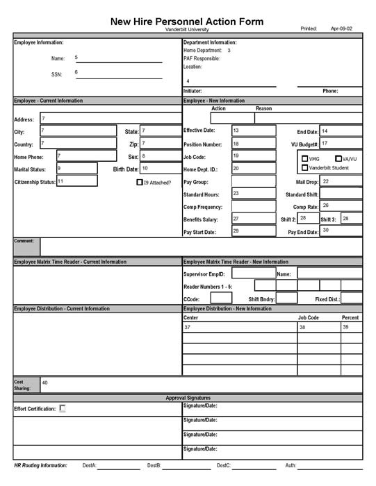 12 New Hire Processing Forms Hr Templates Free