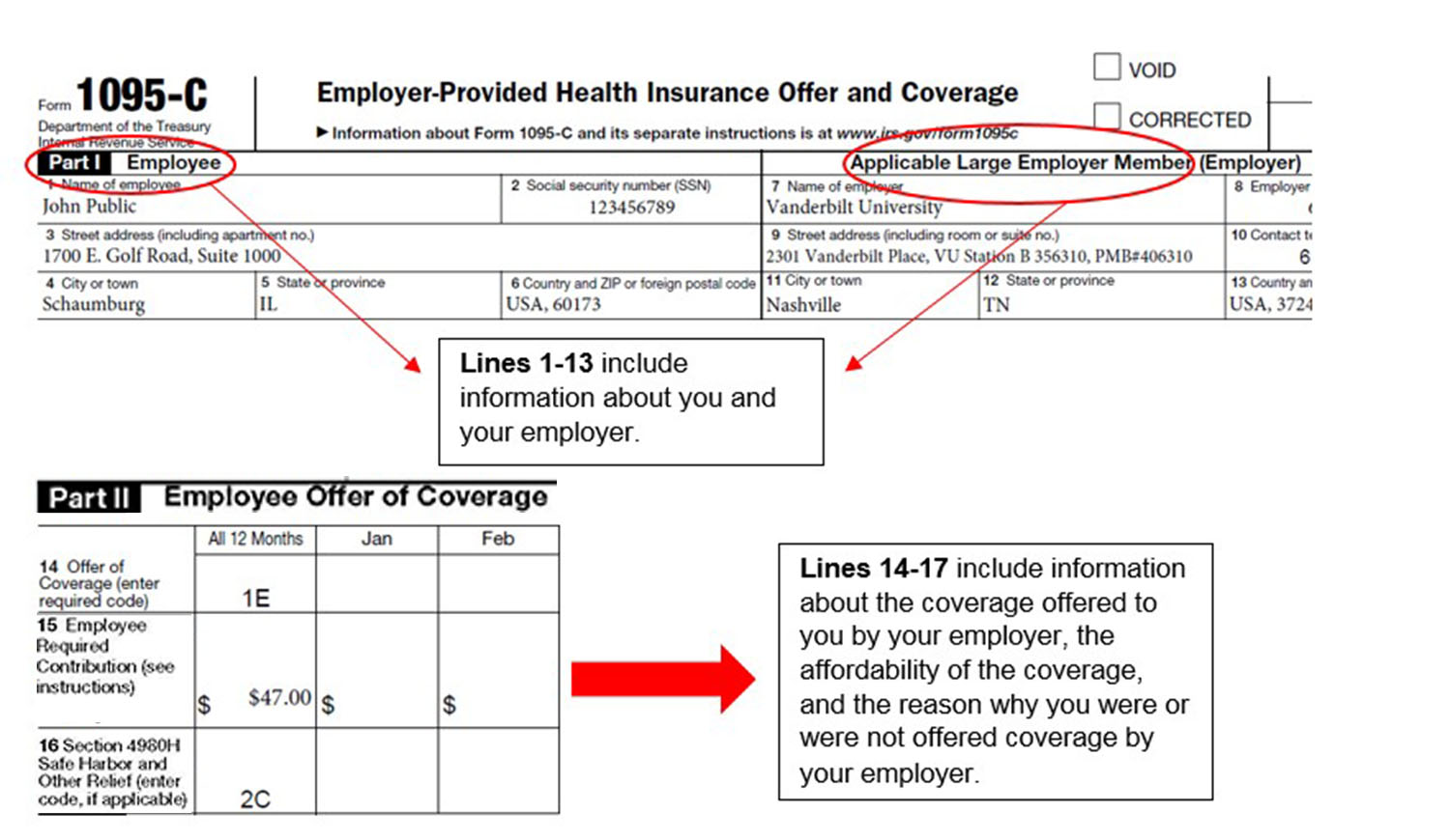 Form 1095C Forms Human Resources Vanderbilt University